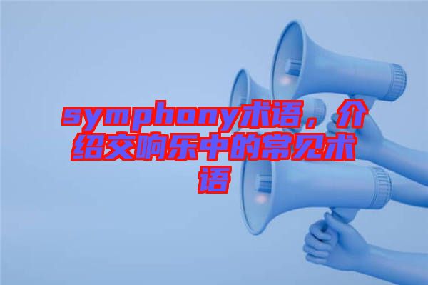 symphony術(shù)語(yǔ)，介紹交響樂(lè)中的常見(jiàn)術(shù)語(yǔ)