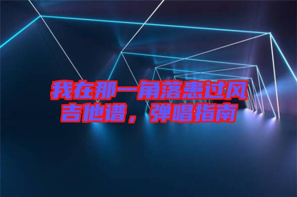 我在那一角落患過風(fēng)吉他譜，彈唱指南