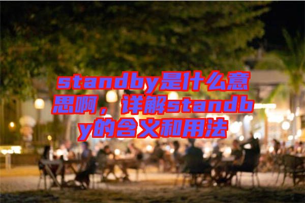 standby是什么意思啊，詳解standby的含義和用法