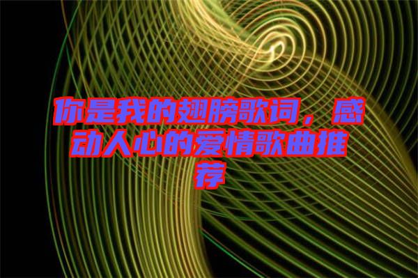 你是我的翅膀歌詞，感動人心的愛情歌曲推薦