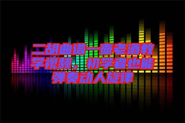 二胡曲譜一壺老酒教學視頻，初學者也能彈奏動人旋律