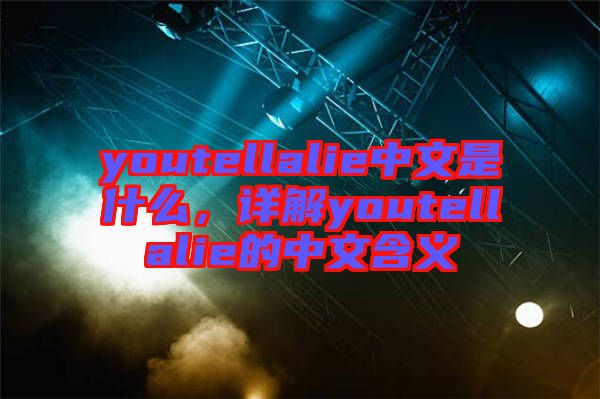 youtellalie中文是什么，詳解youtellalie的中文含義