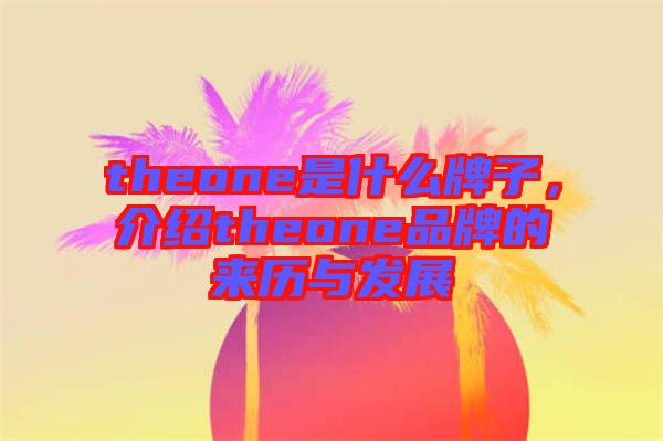 theone是什么牌子，介紹theone品牌的來(lái)歷與發(fā)展