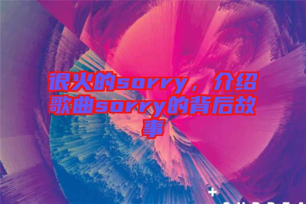 很火的sorry，介紹歌曲sorry的背后故事