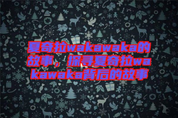 夏奇拉wakawaka的故事，探尋夏奇拉wakawaka背后的故事