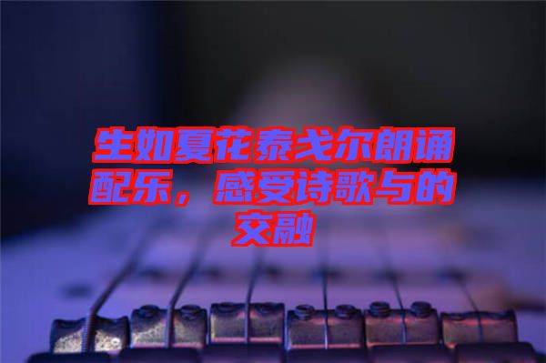 生如夏花泰戈爾朗誦配樂，感受詩歌與的交融