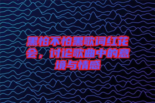 黑怕不怕黑歌詞紅花會(huì)，討論歌曲中的意境與情感