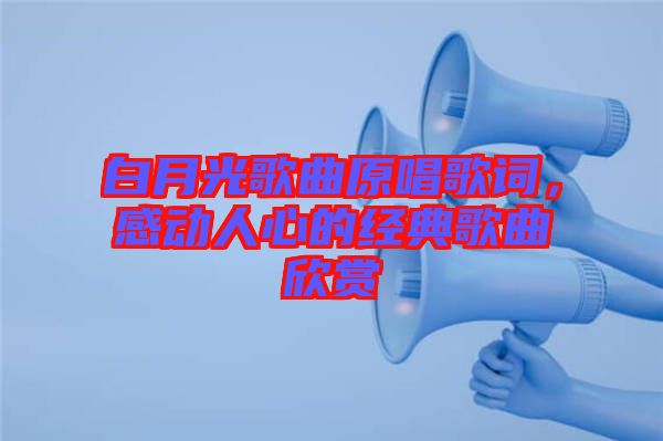 白月光歌曲原唱歌詞，感動人心的經(jīng)典歌曲欣賞