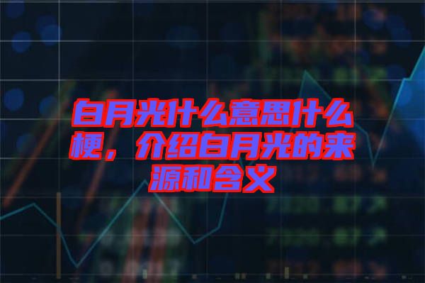 白月光什么意思什么梗，介紹白月光的來源和含義