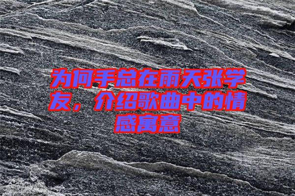 為何手總在雨天張學(xué)友，介紹歌曲中的情感寓意