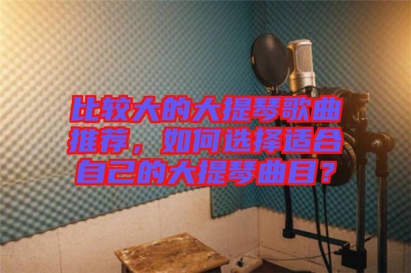 比較大的大提琴歌曲推薦，如何選擇適合自己的大提琴曲目？