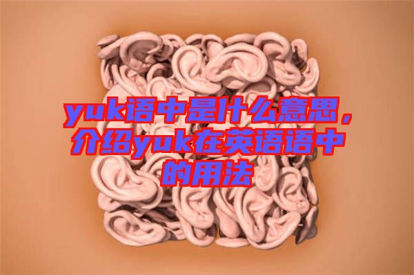 yuk語(yǔ)中是什么意思，介紹yuk在英語(yǔ)語(yǔ)中的用法