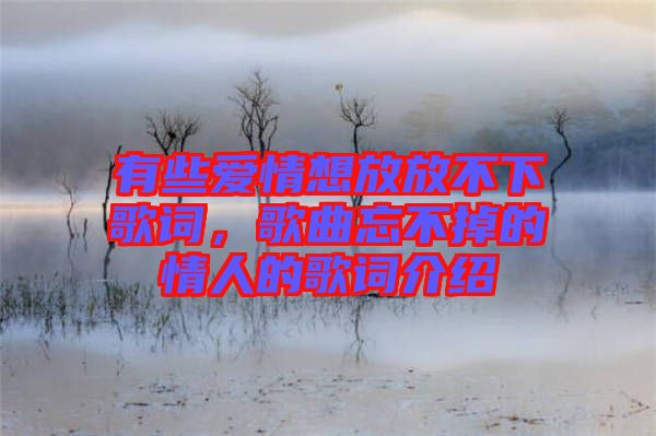 有些愛情想放放不下歌詞，歌曲忘不掉的情人的歌詞介紹