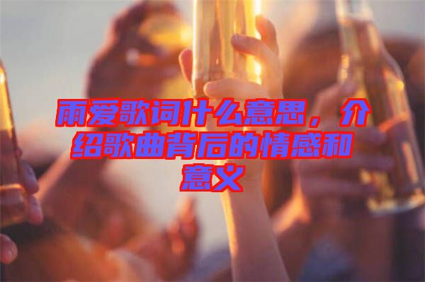 雨愛歌詞什么意思，介紹歌曲背后的情感和意義