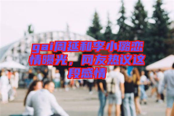 gai周延和李小璐戀情曝光，網(wǎng)友熱議這段感情