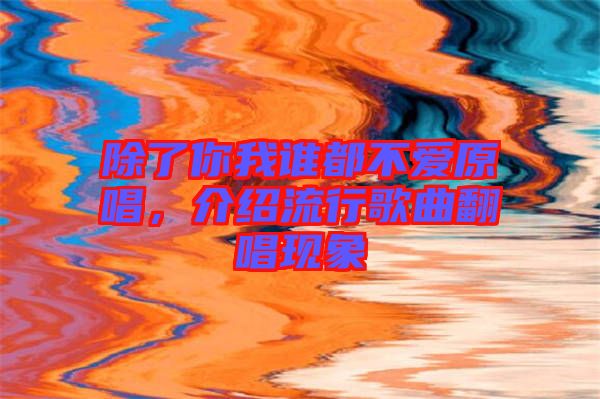 除了你我誰都不愛原唱，介紹流行歌曲翻唱現(xiàn)象