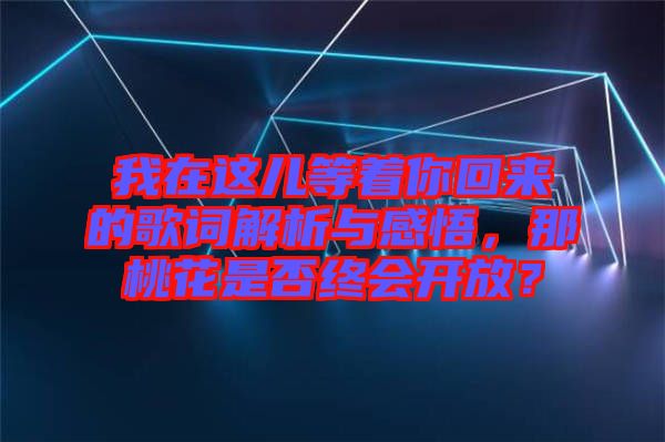 我在這兒等著你回來(lái)的歌詞解析與感悟，那桃花是否終會(huì)開放？