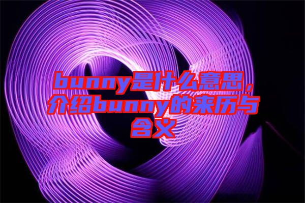 bunny是什么意思，介紹bunny的來(lái)歷與含義