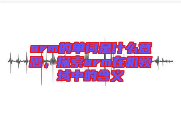 arm的單詞是什么意思，探索arm在機領(lǐng)域中的含義