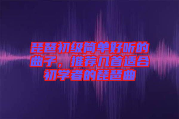 琵琶初級簡單好聽的曲子，推薦幾首適合初學(xué)者的琵琶曲