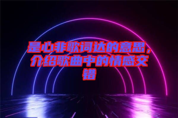 是心非歌詞達(dá)的意思，介紹歌曲中的情感交錯