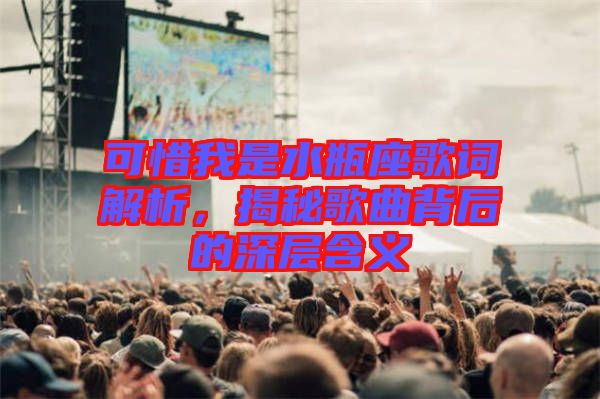 可惜我是水瓶座歌詞解析，揭秘歌曲背后的深層含義