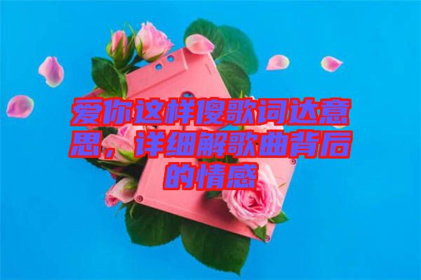 愛你這樣傻歌詞達意思，詳細解歌曲背后的情感