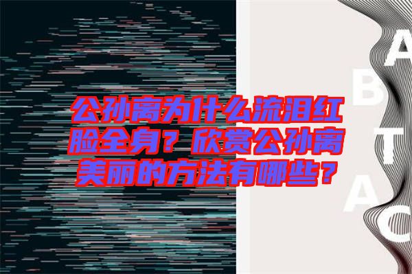 公孫離為什么流淚紅臉全身？欣賞公孫離美麗的方法有哪些？