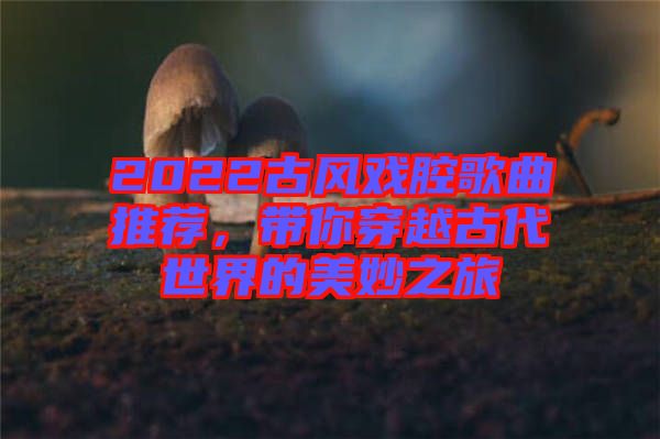 2022古風(fēng)戲腔歌曲推薦，帶你穿越古代世界的美妙之旅