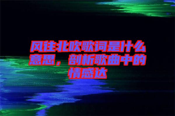 風(fēng)往北吹歌詞是什么意思，剖析歌曲中的情感達