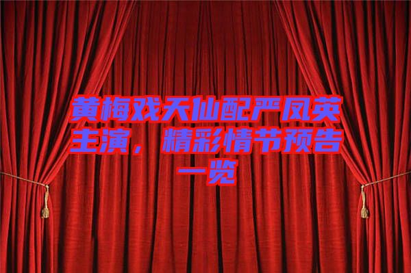 黃梅戲天仙配嚴(yán)鳳英主演，精彩情節(jié)預(yù)告一覽